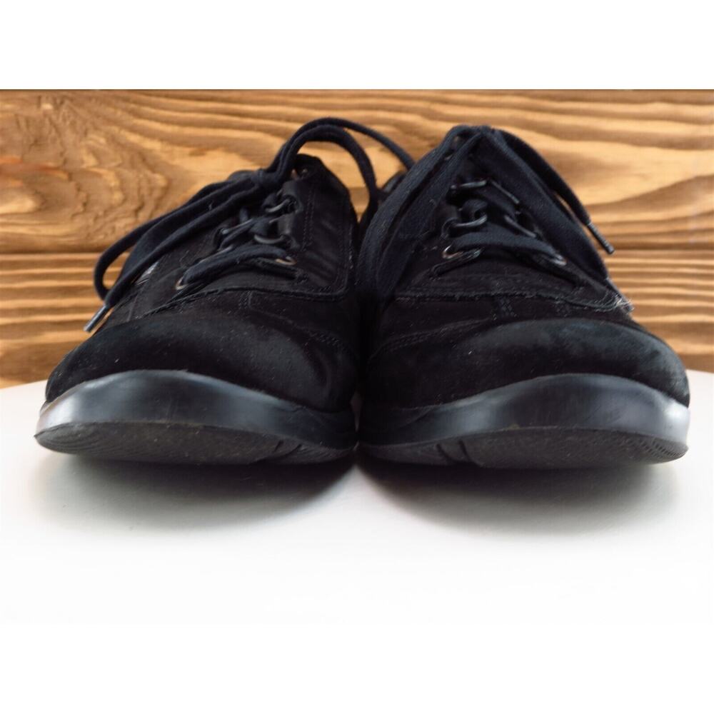 Mephisto Size 6.5 Sneaker Black Leather Medium Lace Up Women - Picture 2 of 11